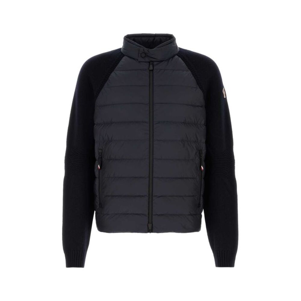 Moncler Grenoble Men Midnight Blue Wool Blend Jacket